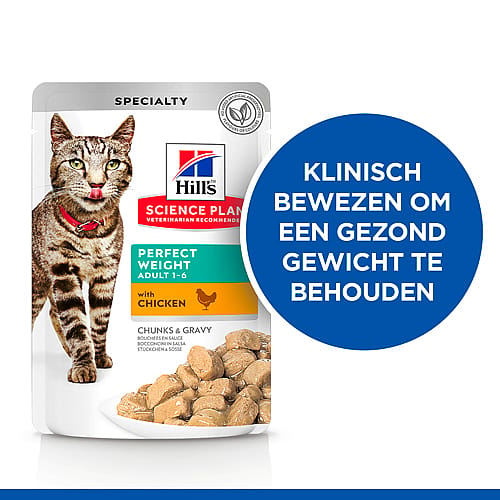 Hill's Science Plan Perfect Weight Adult Kattenvoer 12 x 85 gram