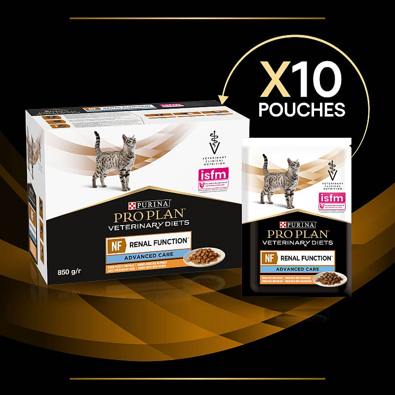 Purina Pro Plan Veterinary Diets Feline NF Advanced Care Renal Function Kattenvoer CiG Kip - 10 x 85 gram