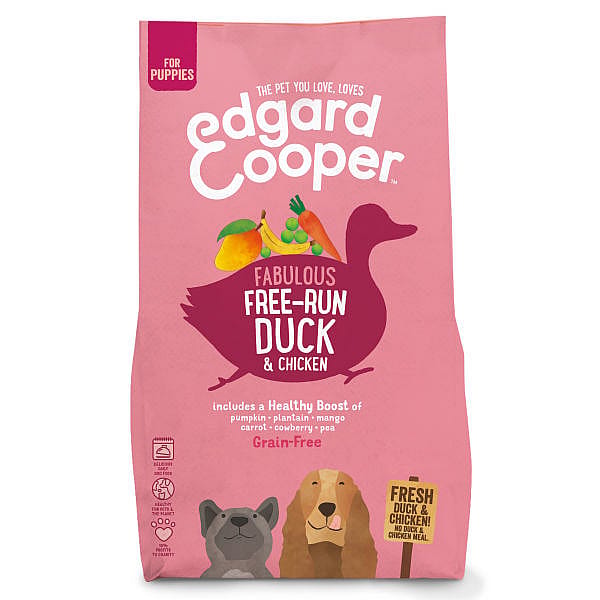 Edgard & Cooper Puppyvoer Verse Scharreleend en Scharrelkip 700 gram