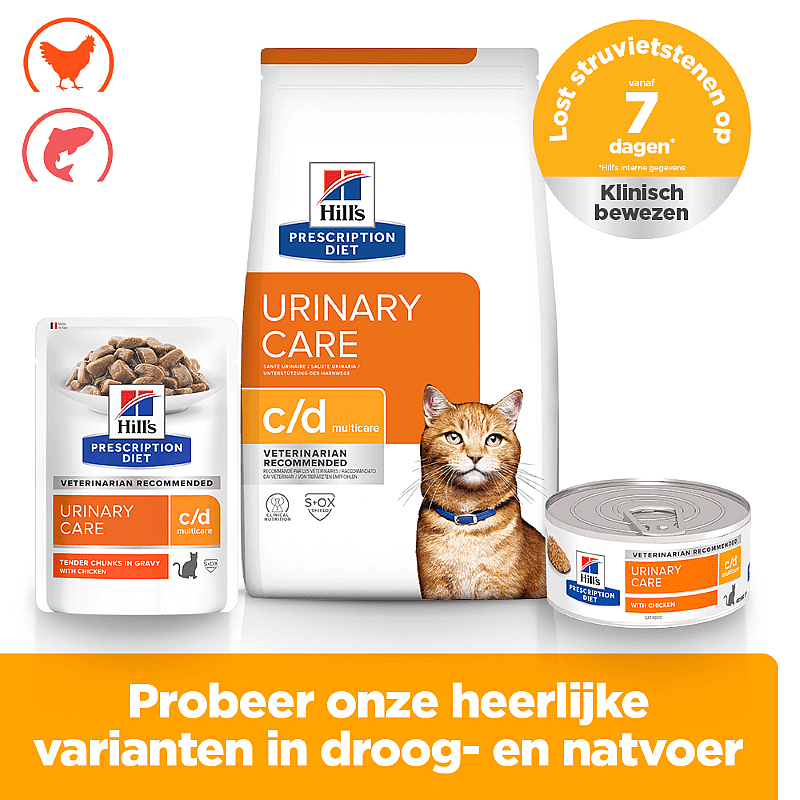 kat, kattenvoer, urinary care, drogvoer, c/d multicare