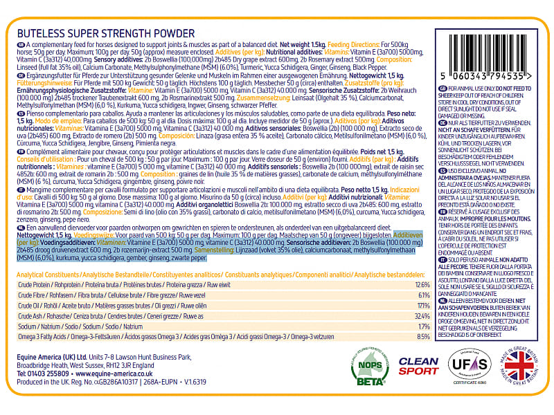 Equine America Super Strength Powder Paard 1.5 kg