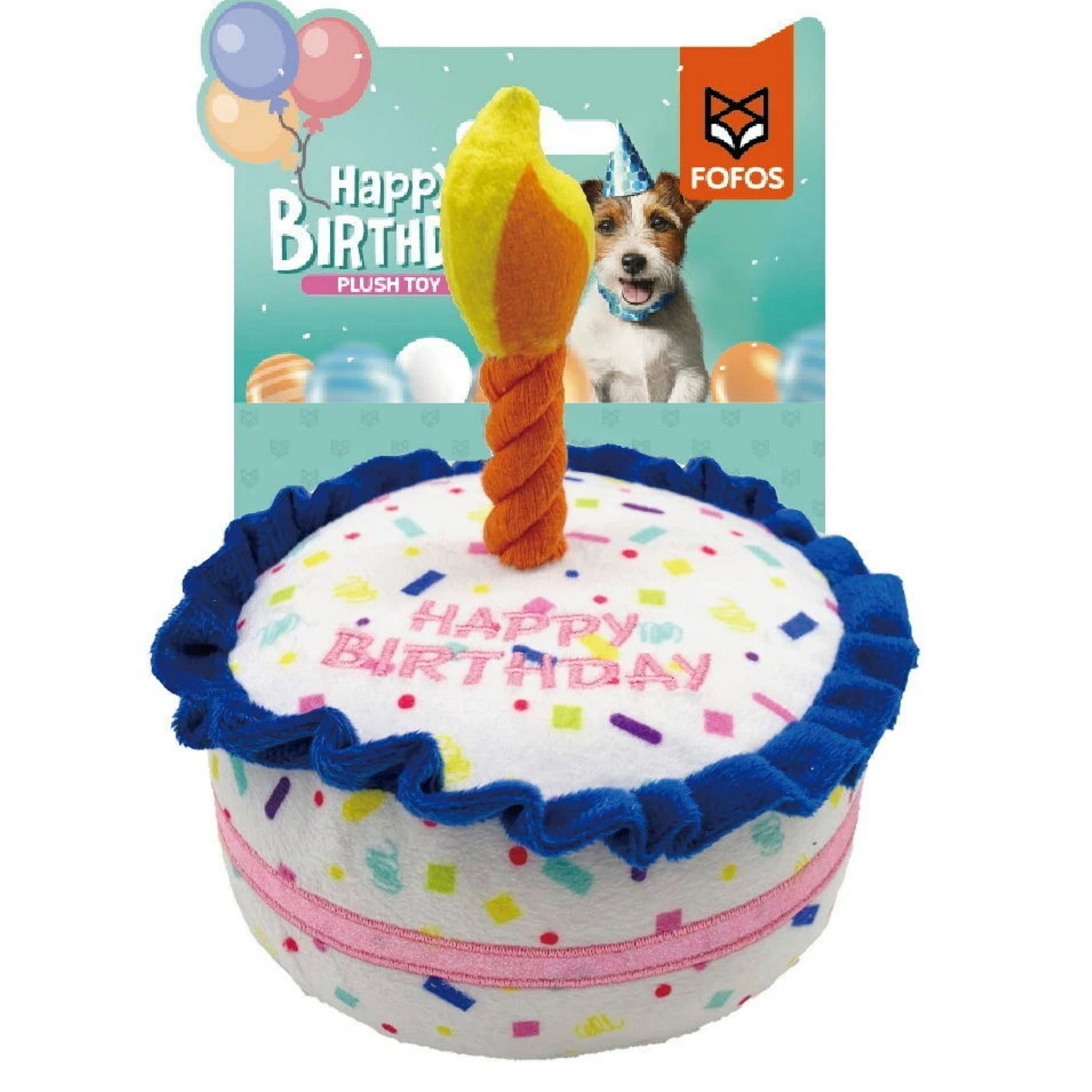 balon, groeberap, hond, speelgoed, verjaardagstaart