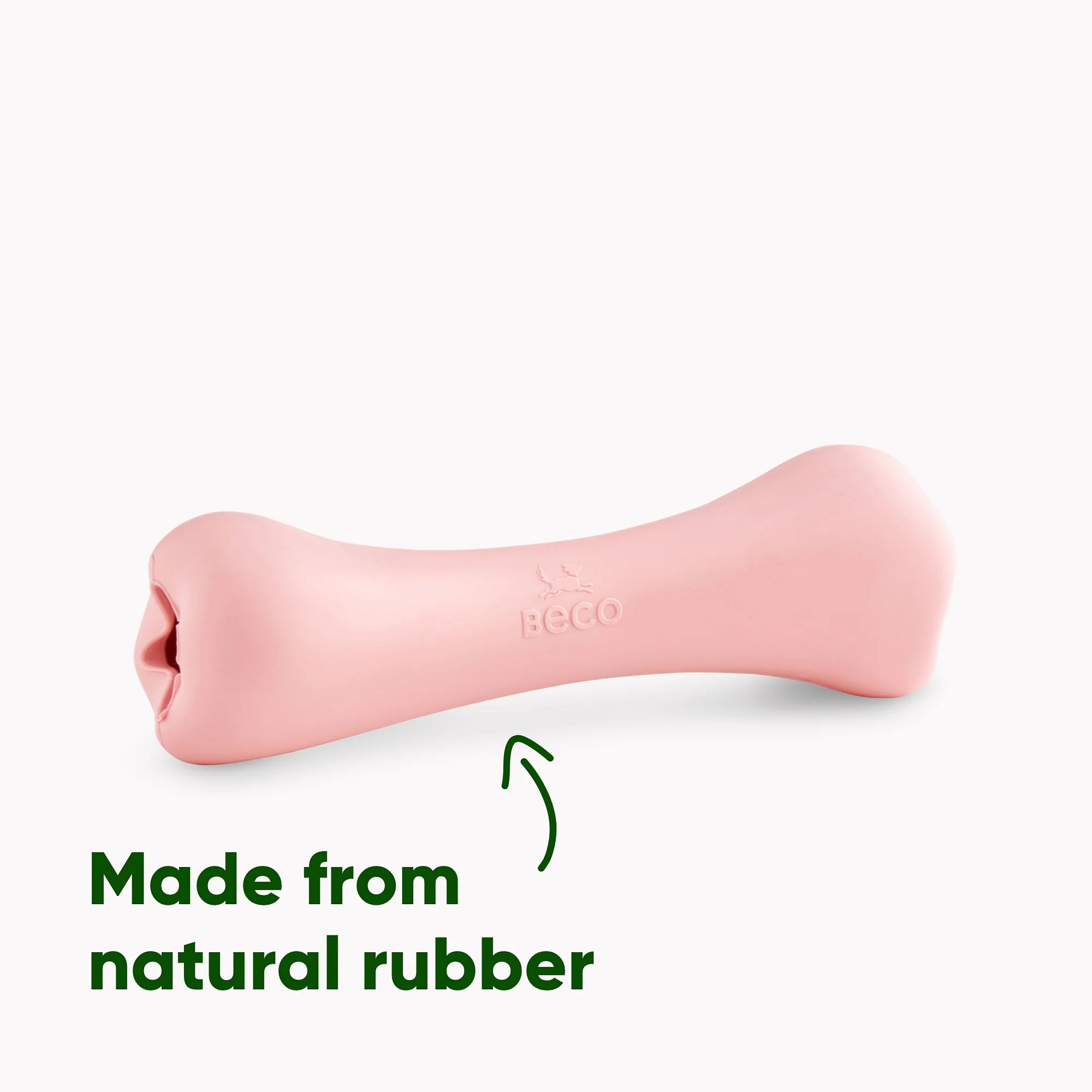rubber toy, botshape, pink color, natural rubber, made from