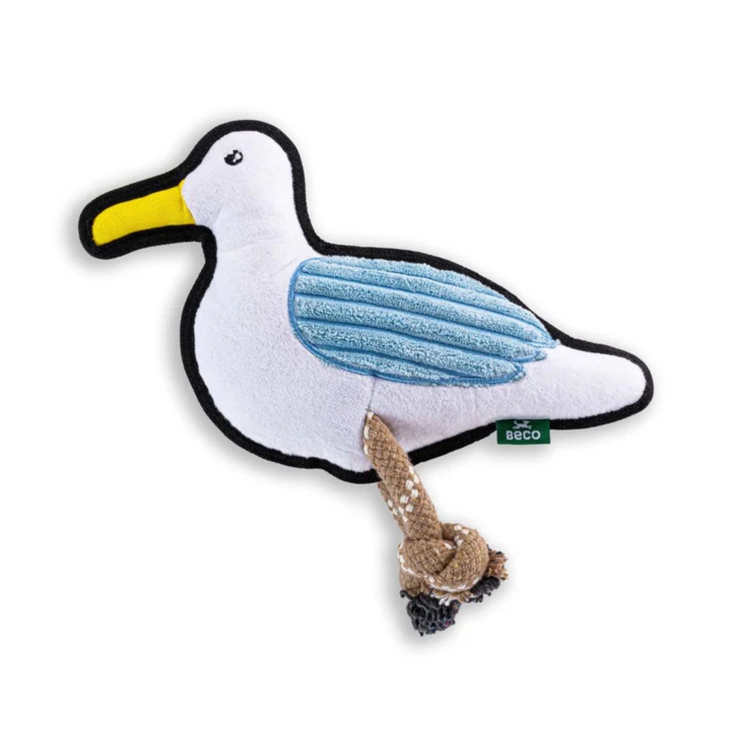 plush, vogel, eend, knuffel, speelgoed, speelgoed, vogel, blauw-veer, gele snavel, touwhaak