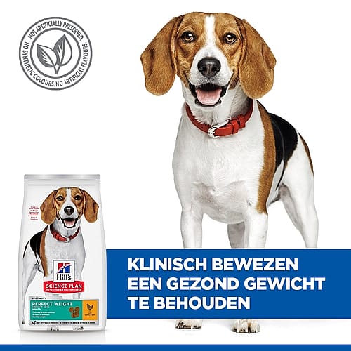 Hill's Science Plan Perfect Weight Medium Adult Hondenvoer Kip