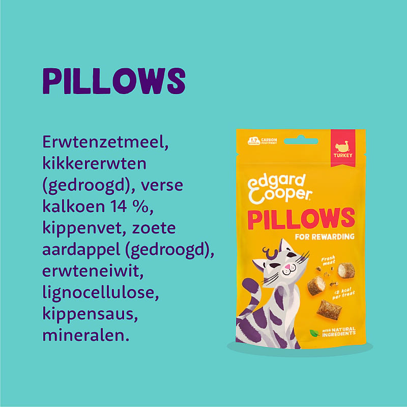 Edgard & Cooper Pillows Kattensnacks 60 gram Kalkoen