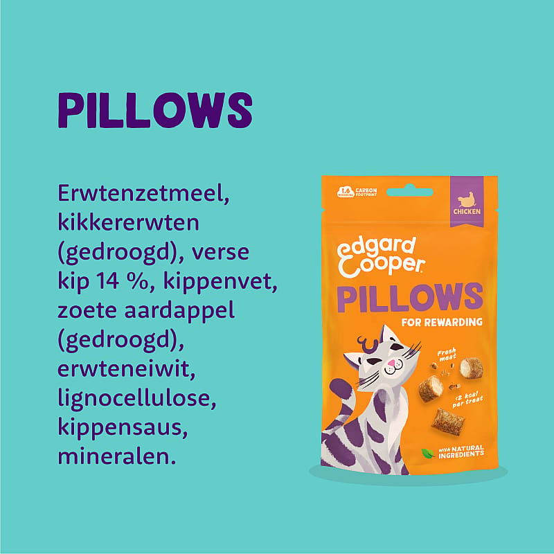 Edgard & Cooper Pillows Kattensnacks 60 gram Kip