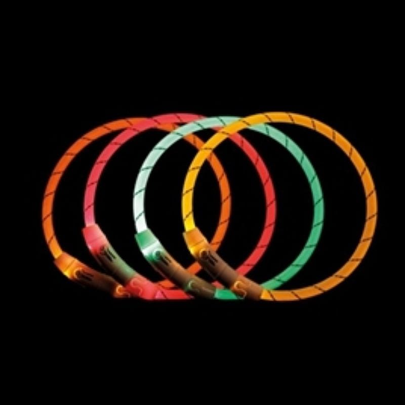 Trixie Flash Lichtgevende Halsband USB Hond