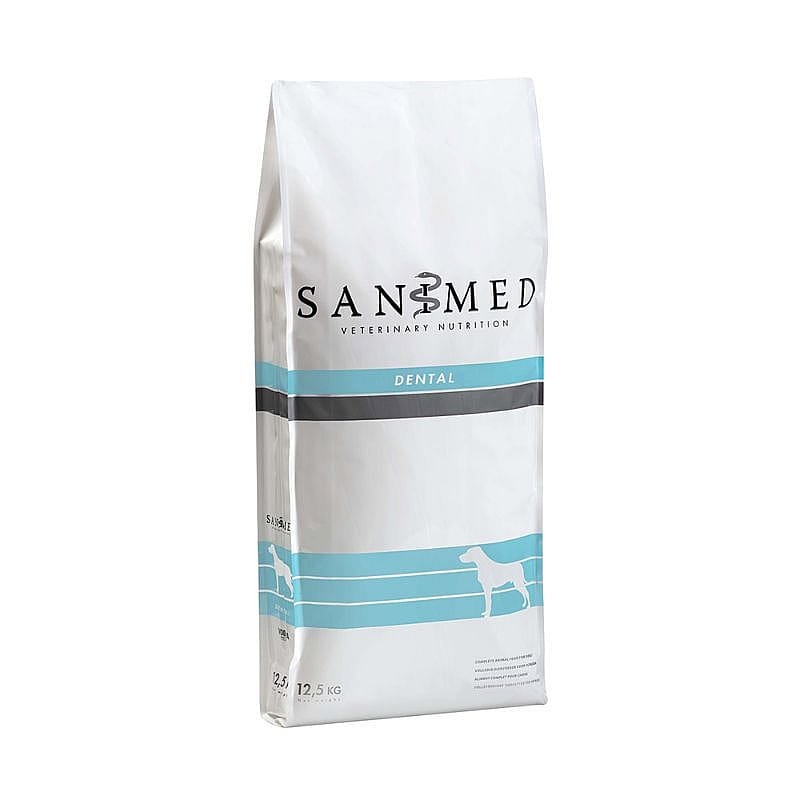 Sanimed Dental Hond: Tandplak Verminderen - Volledig Voer - Gezonde Tanden 12.5 kg
