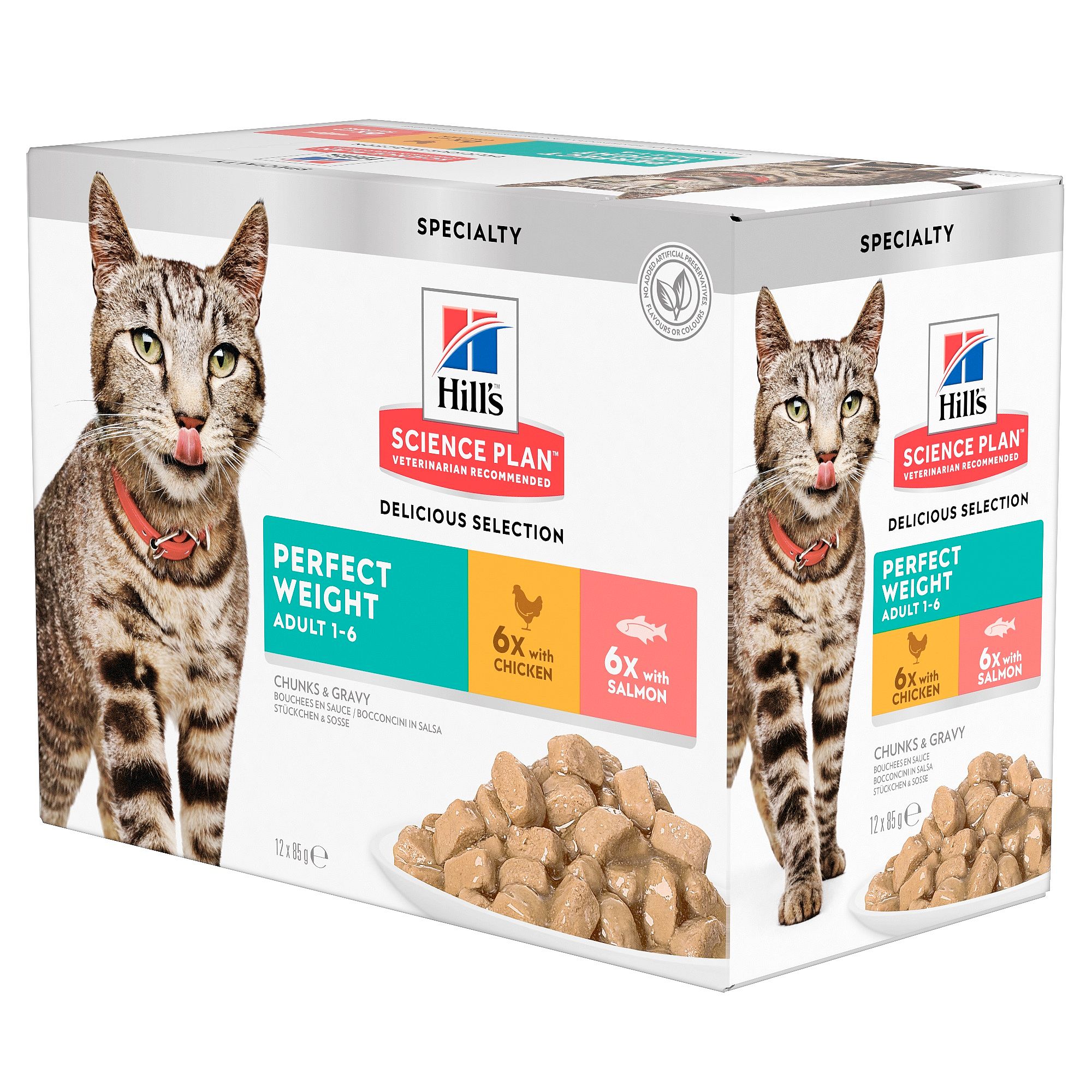 Hill's Science Plan Perfect Weight Adult Kattenvoer 12 x 85 gram