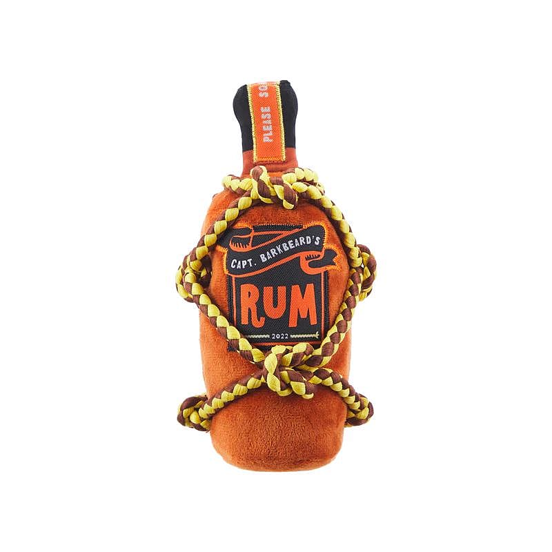 rugged toy, dog toy, rope toy, orange plush, brandless label
