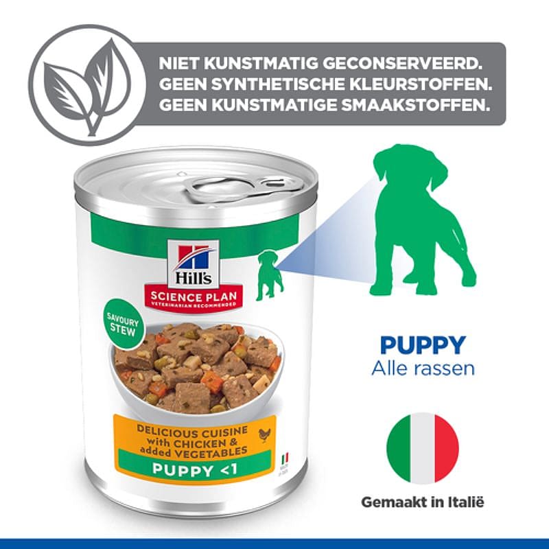 hondenvoer, puppevoer, natriumvrij, blikvoer, kipvlees