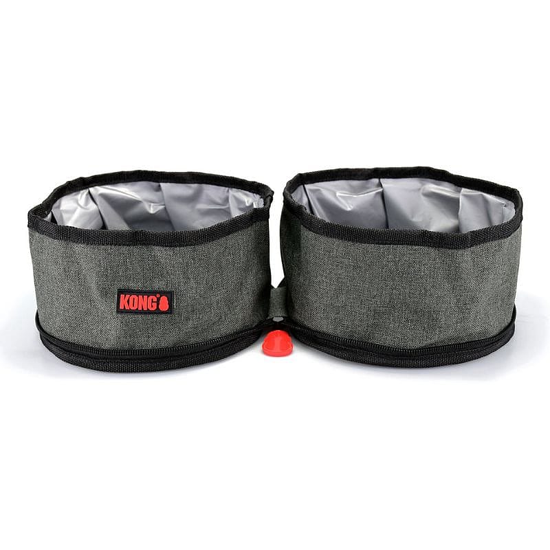 KONG Fold-Up Bowl Hond Dubbele Voer/Drinkbak