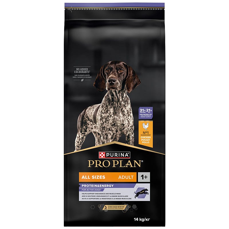 dog food, adult, 14 kg, pro plan, protein energy