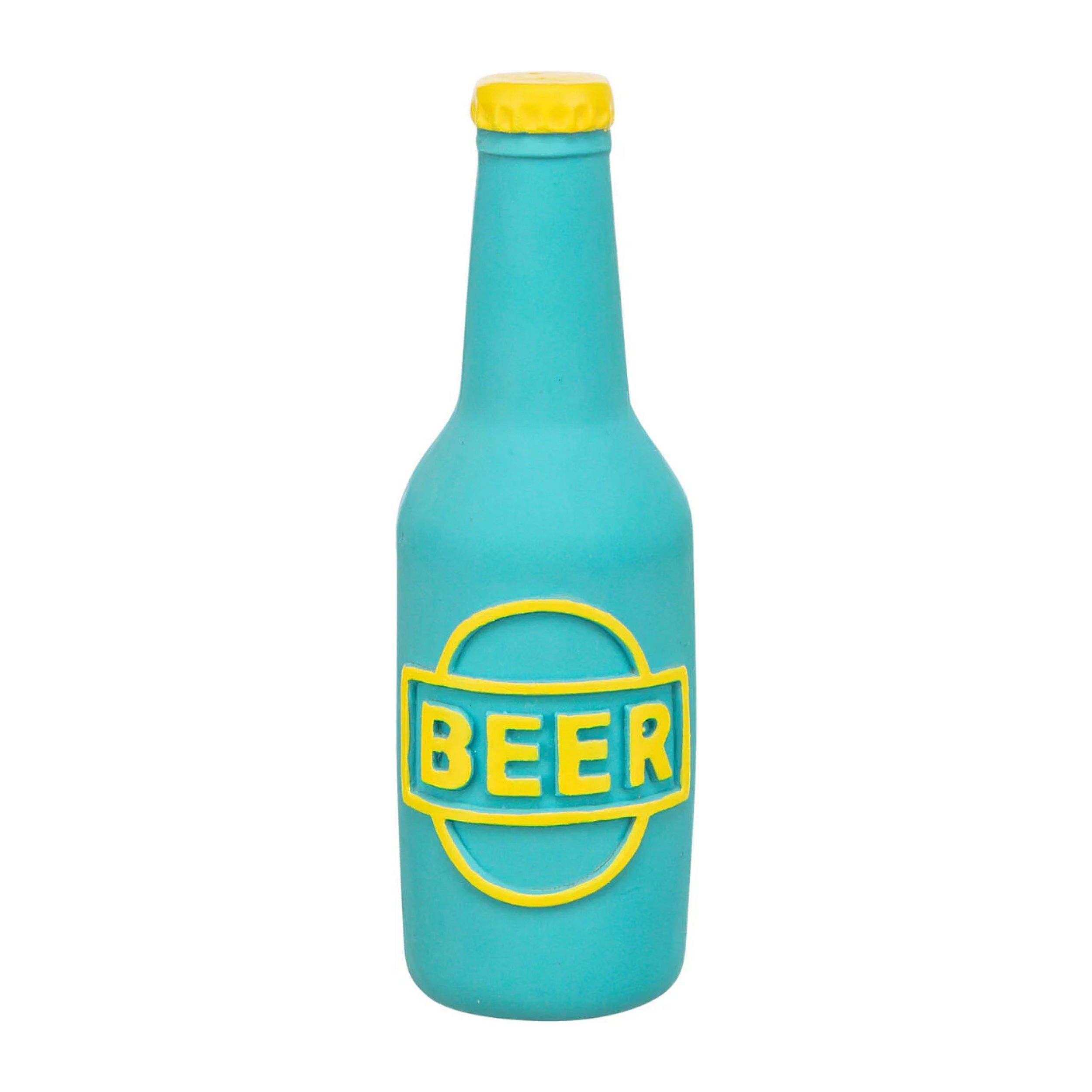 fles, bier, turquoise, geel, decoratief ontwerp
