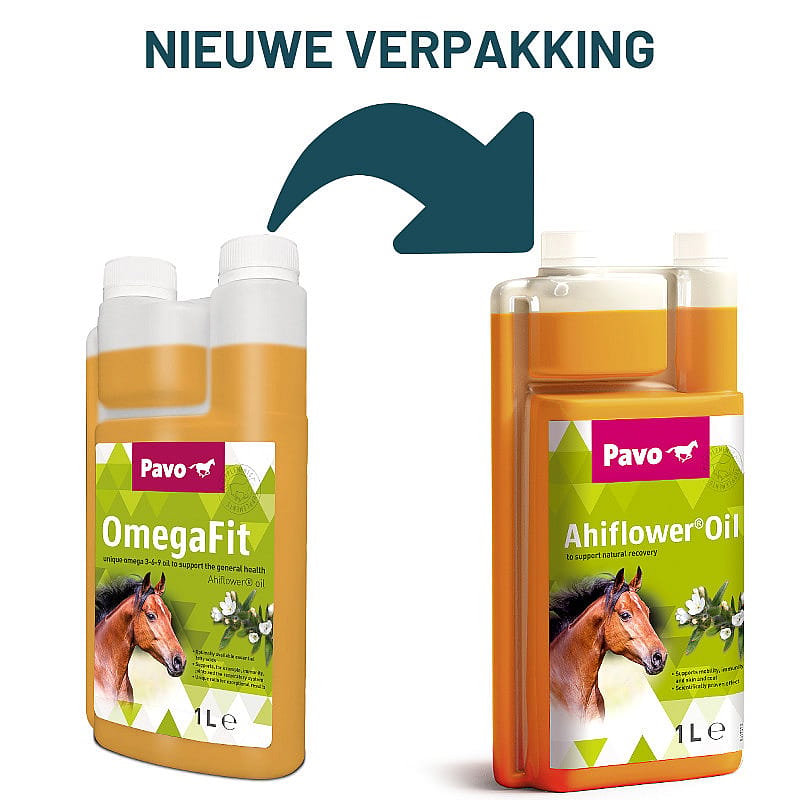 Pavo AhiFlower Oil =OmegaFit Paard 1000 ml