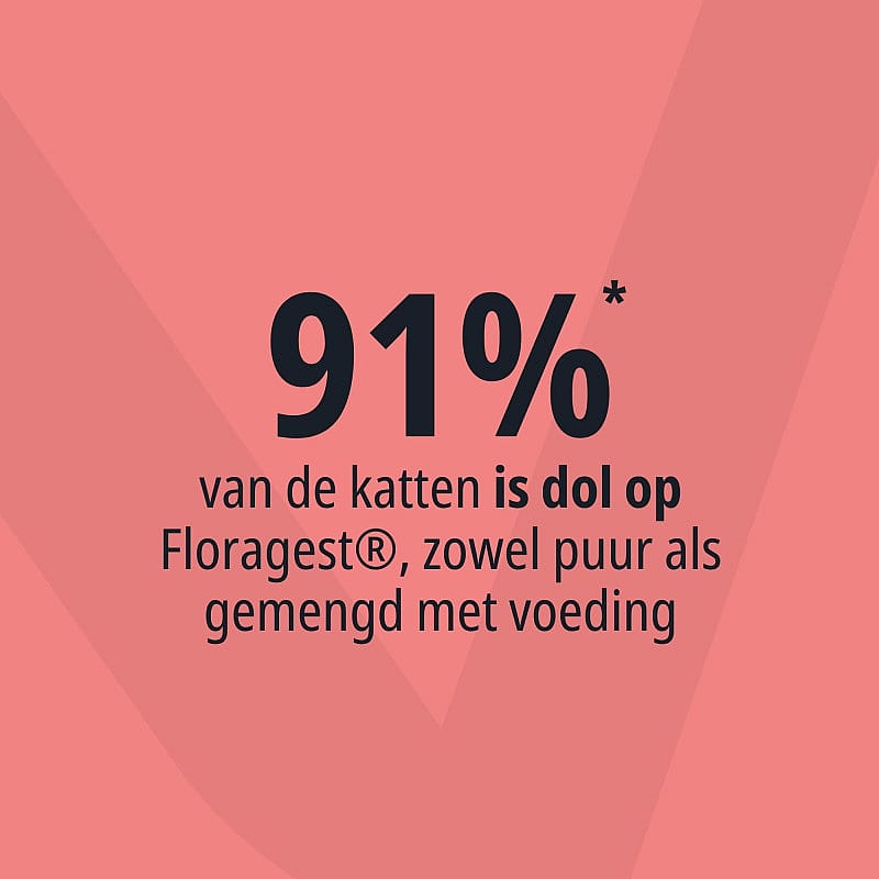 percentage, text, pink background, kattenvoer, Flo rgest