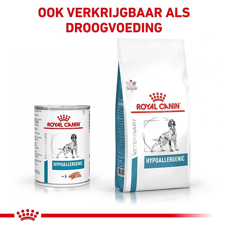 Royal Canin Hypoallergenic Hond 12 x 400 gram blikjes