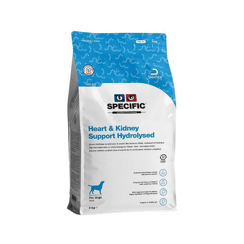 dogvoer, hart-en-nier-formule, hydrolyse, 4 kg, zak, dogvoedsel, hart en nieren, gehydrolyseerd, 4 kg, volwassen hond