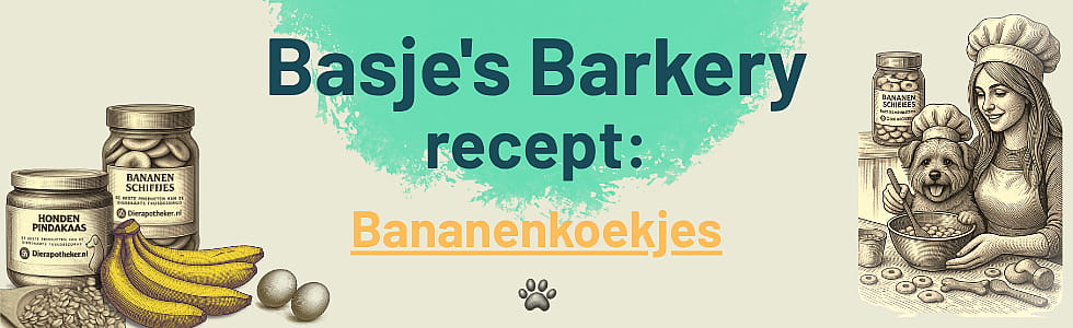 Basjes Barkery: 'Honden Bananenkoekjes' Recept voor Bananendag!🍌🥜🍪🐶
