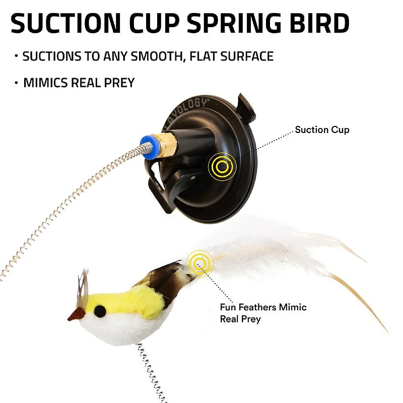 Suction cup, Bird lure, Spring, Feather, Mimic prey