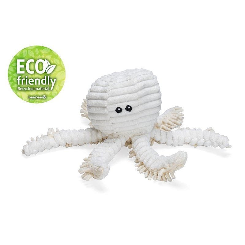 eco, recycled-material, octopus, plush, white