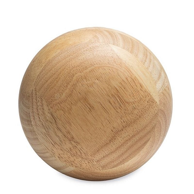 houten bol, houten speeltafel, houten bal, kokerhout, natuurkleur