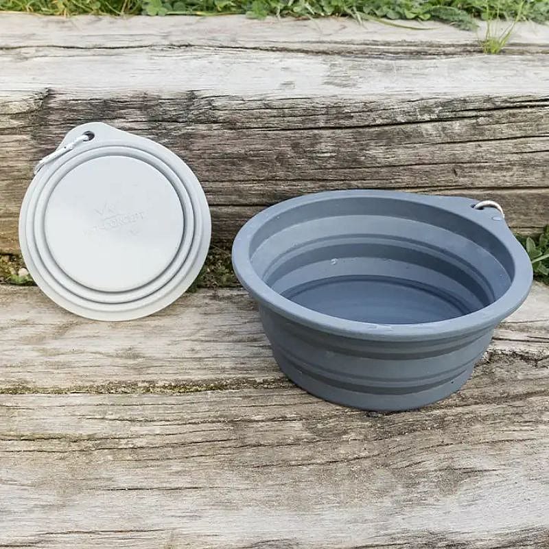 waterproof, collapsible, bowl, grey, camping