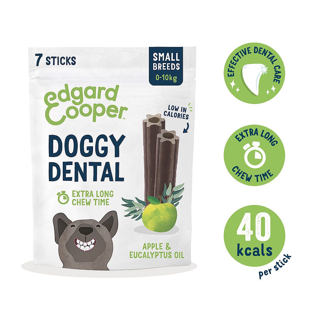 Edgard & Cooper Doggy Dental Sticks Hondensnack - Appel en Eucalyptus Small