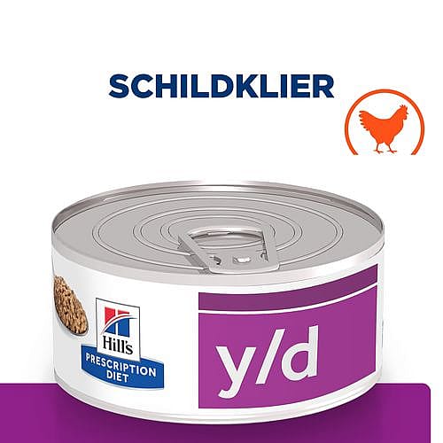 Hill's Prescription Diet YD Thyroid Care Kattenvoer 24 x 156 gram blikjes