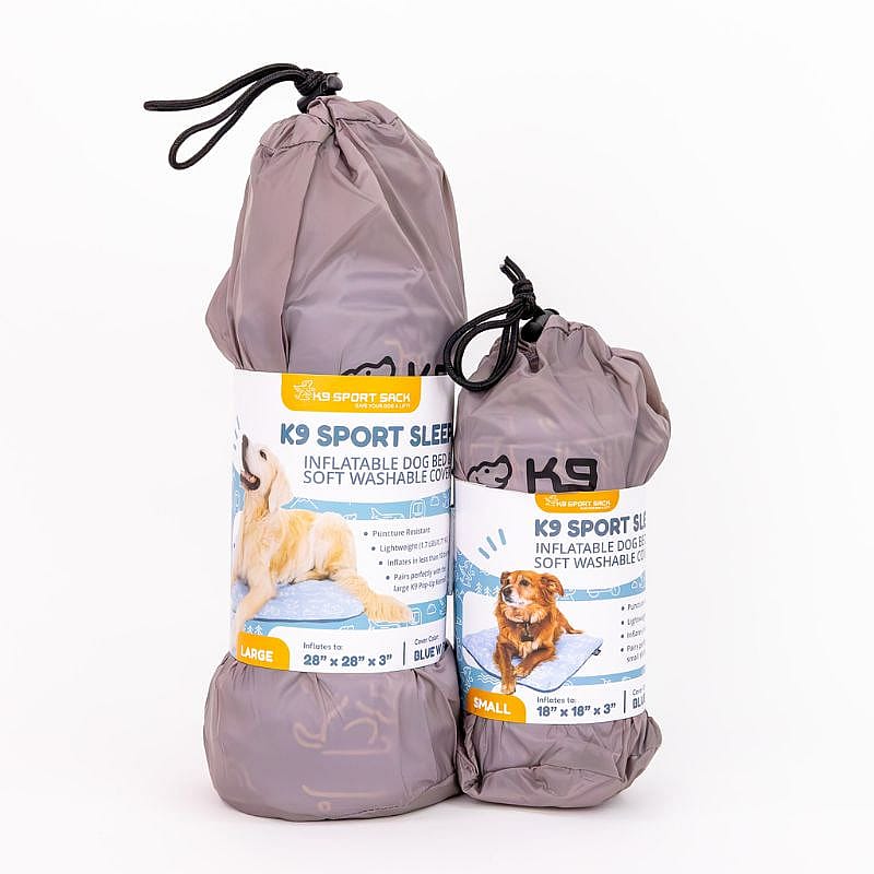 dog bed, inflatable, soft washabl, portable bag, large size