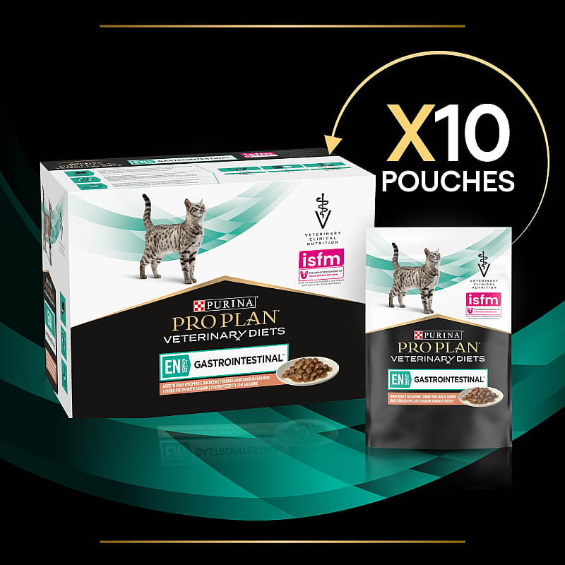 Purina Pro Plan Veterinary Diets Feline EN Gastrointestinal Kattenvoer CiG Zalm - 10 x 85 gram
