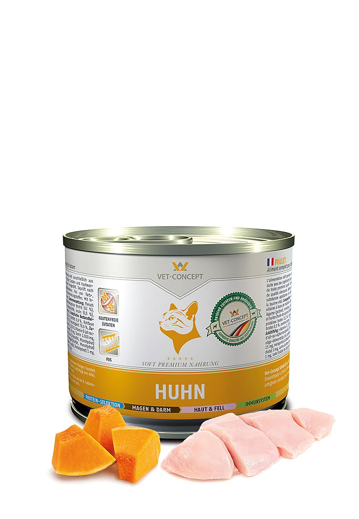 Vet-Concept Kip Kattenmenu blikjes 6 x 200 gram