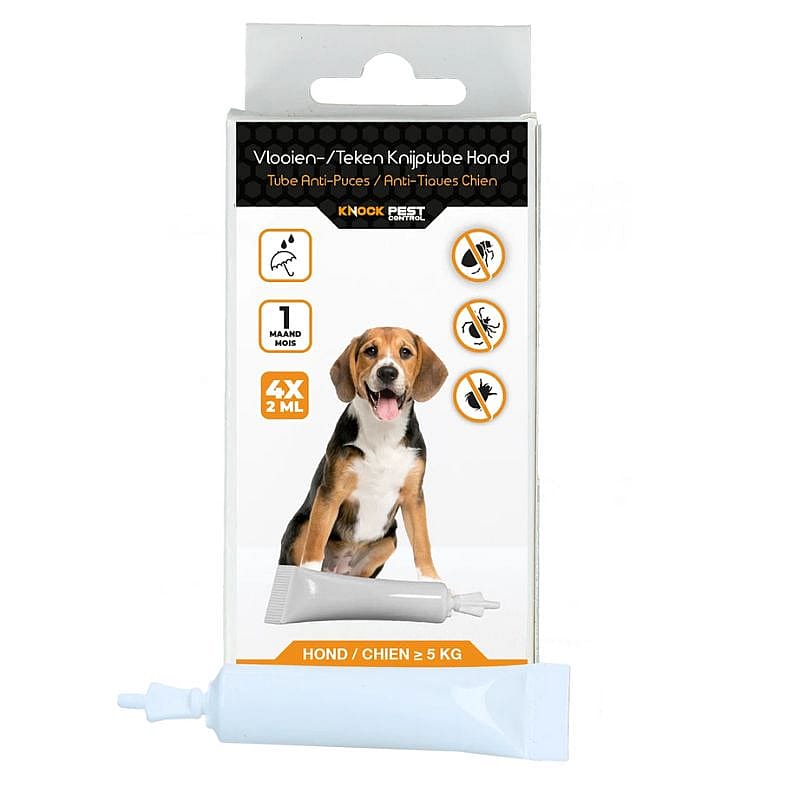Knock Pest Vlooien-Tekenpipet Hond 5 tot 15 kg 4 pipetten