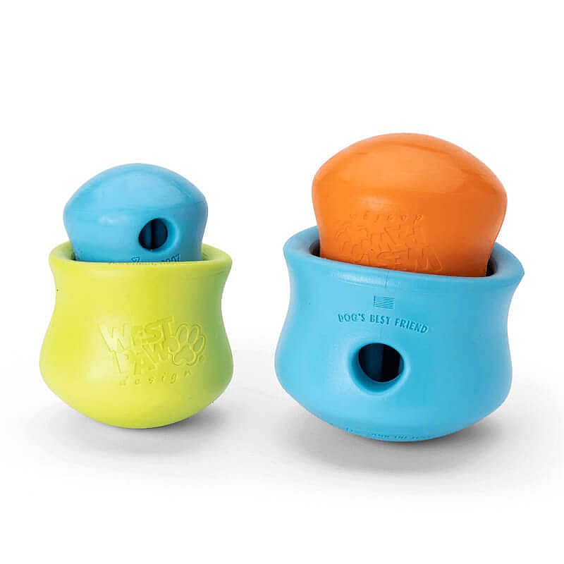 West Paw Zogoflex Toppl Traktatie Puzzel Hond Large - Aqua Blauw