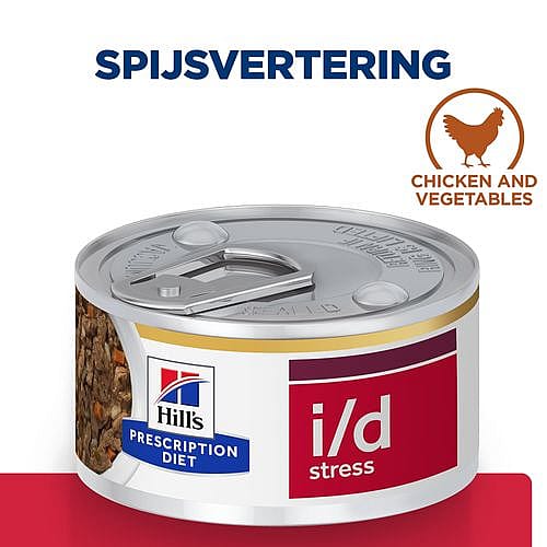 Hill's Prescription Diet ID Stress Mini Digestive Care Hondenvoer Kip 24 x 156 gram stoofpotjes