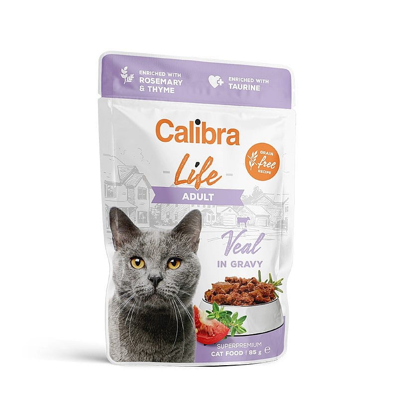 Calibra Kat Life Adult Zakjes 28 x 85 gram Kalf