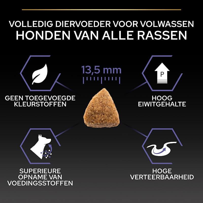 hondenvoer, voedingsstof, granulaat, 13,5 mm, zonder kunstmatige toevoegingen