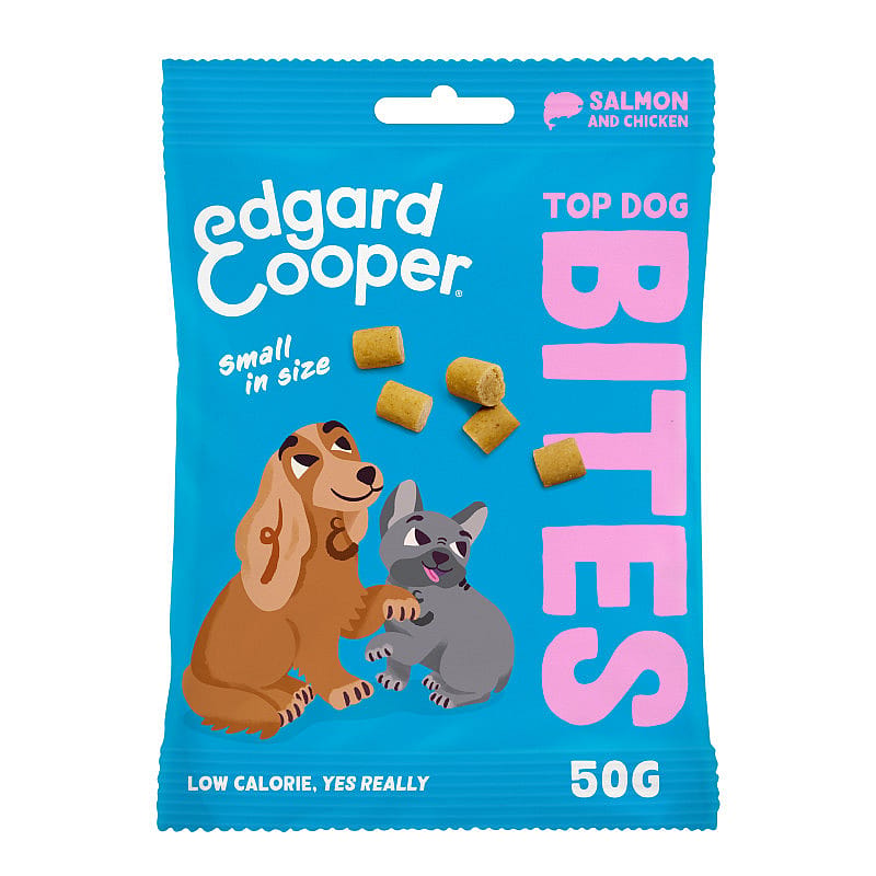 Edgard & Cooper Top Dog Bites Zalm & Kip Small - 50 gram