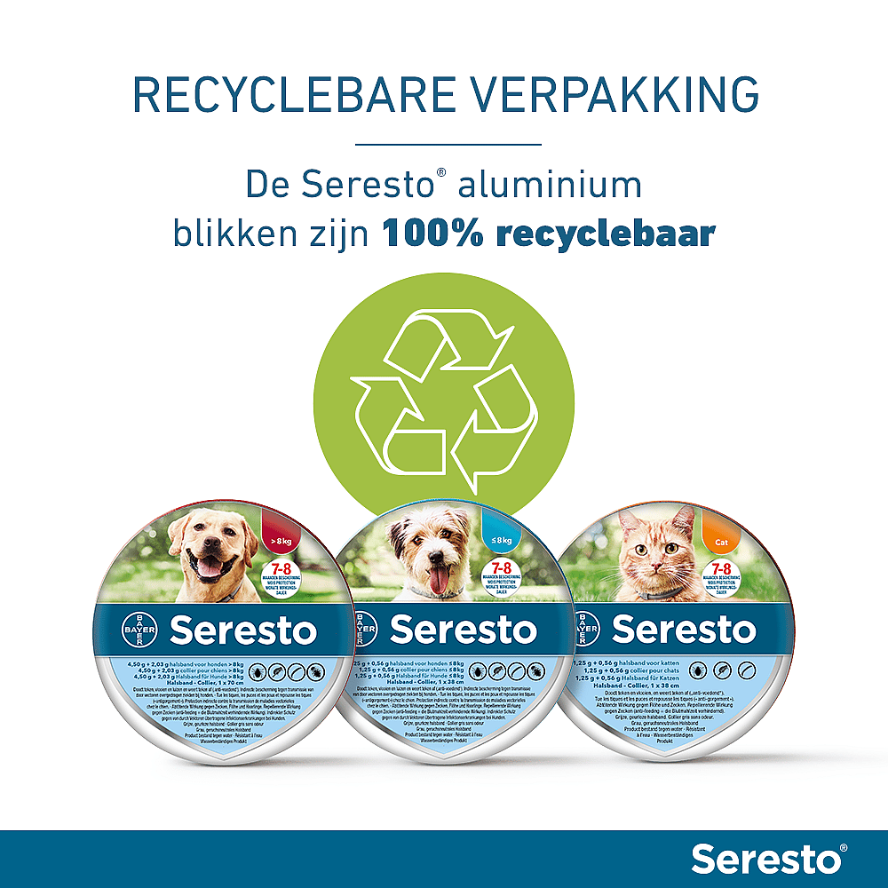 Seresto Halsband Hond: Vlooien en Teken Bescherming - 7 tot 8 maanden - Geurloos & Waterbestendig