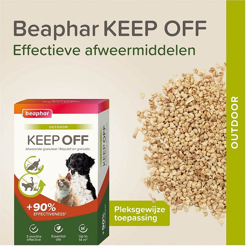 kat, kattenvoer, granulaat, outdoor, keep off