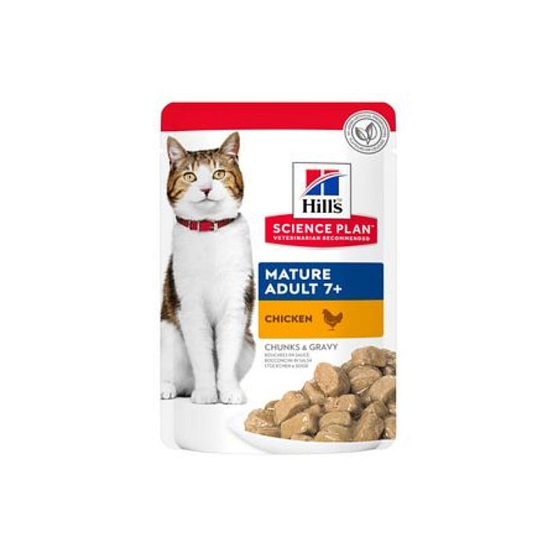 Hill's Science Plan Mature Adult Natvoer Kat 12 x 85 gram Kip