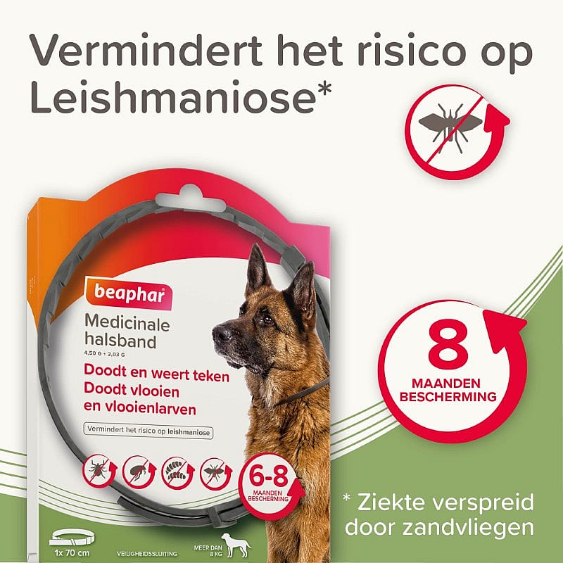 halsband, hond, parasiet, voeding, zorg/speurmiddel