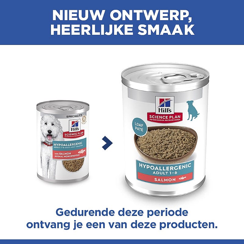 kat, voedingsbon, hondenvoer, hypoallergeen, zalm