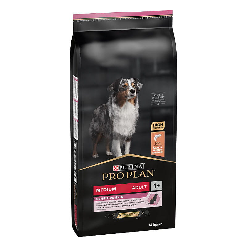 Purina Pro Plan Medium Adult Sensitive Skin Zalm Hondenvoer 14 kg