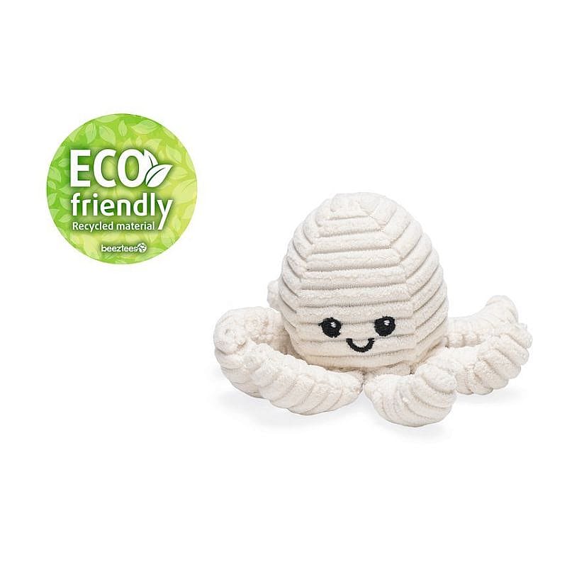 eco vriendelijk, gerecycled materiaal, knuffel, octopus/inktvis, wit