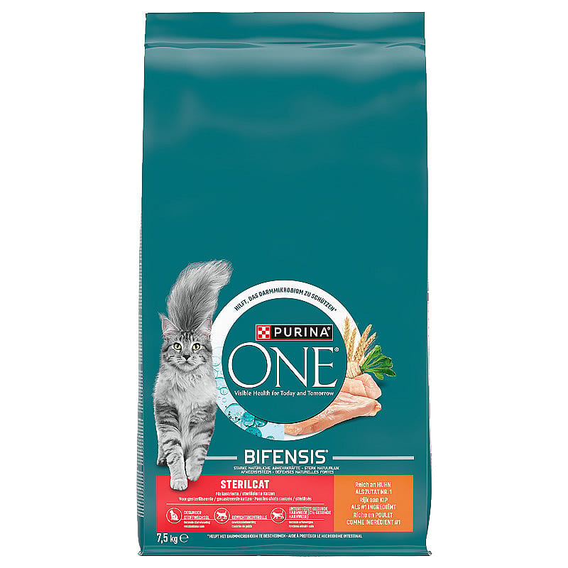 kattenvoer, kibble, bifensis, steriel, 7.5 kg