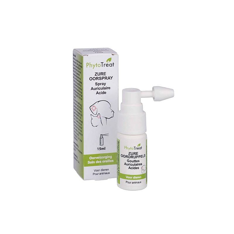 Phytotreat Zure Oorspray Hond Kat Konijn 15 ml
