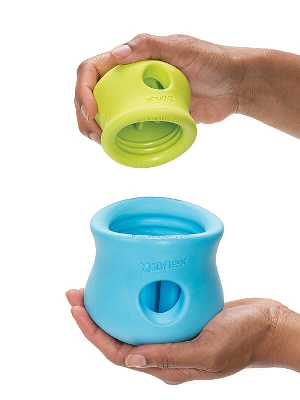 West Paw Zogoflex Toppl Traktatie Puzzel Hond Large - Aqua Blauw