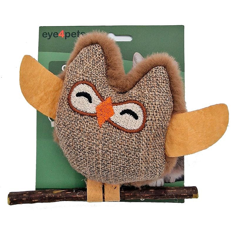 Eye4Pets Nature Serie Catnip Speelgoed Kat Kaki Uil